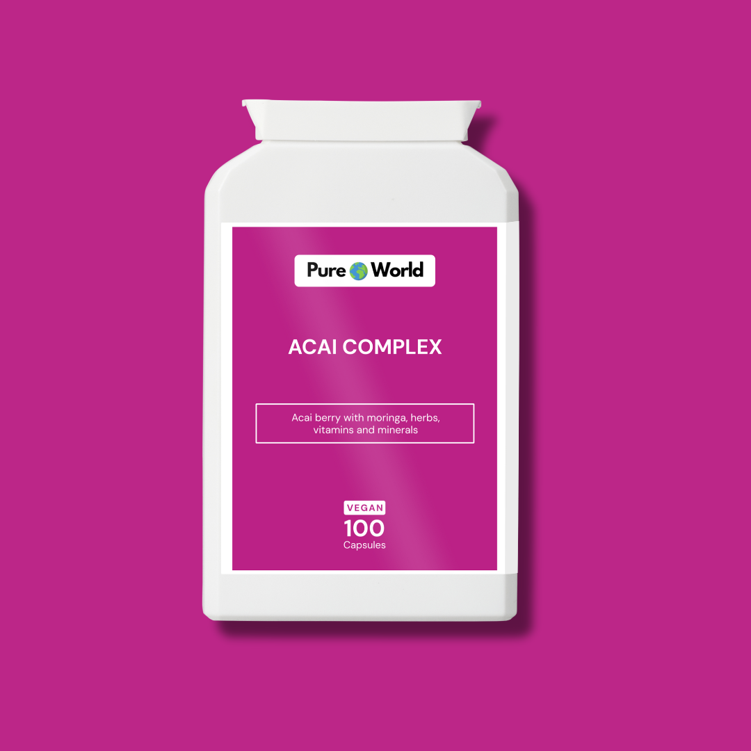 Acai berry extract supplement for antioxidant support and overall wellness.
