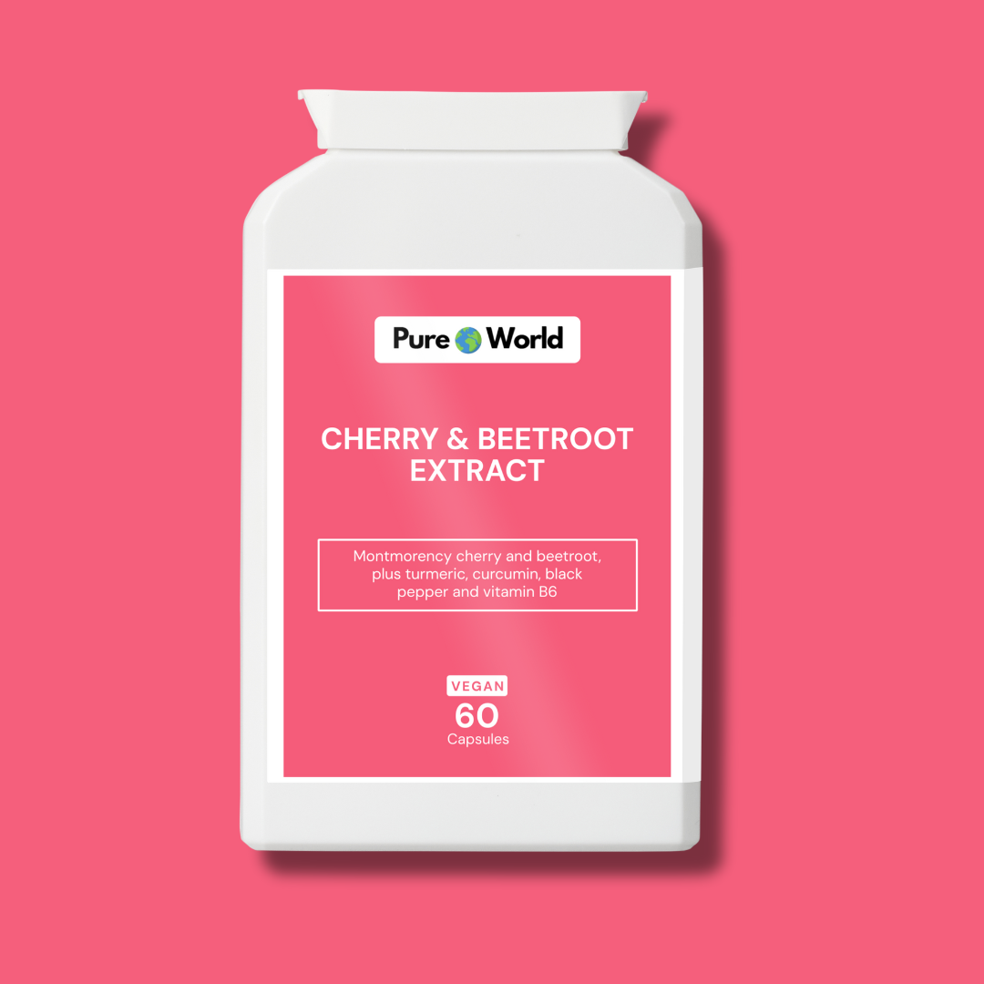 Beetroot and cherry blend for natural energy and antioxidant support.