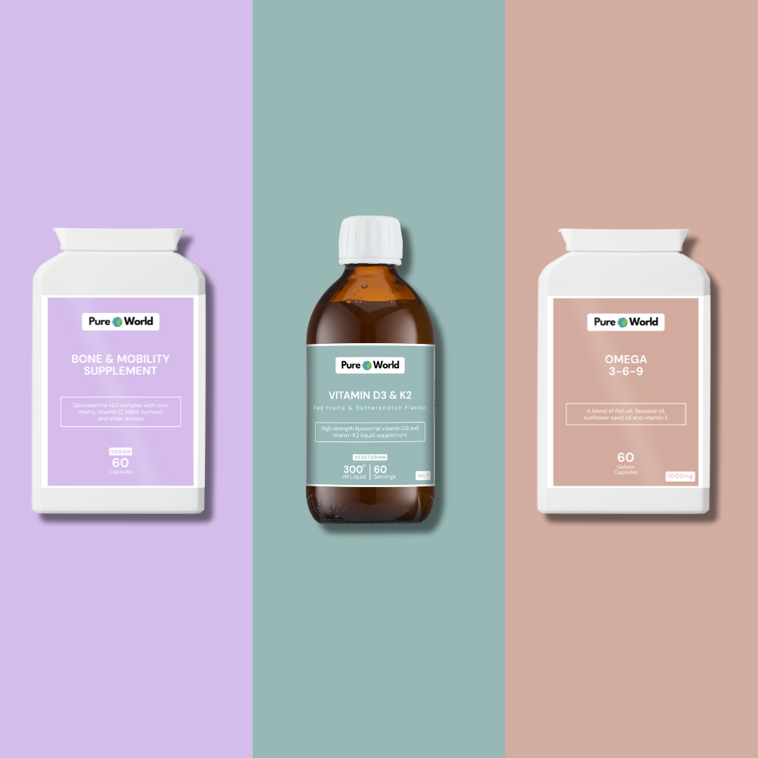 Vital Bone Support Bundle by My Pure World for strong bones, joint health, and enhanced mobility.